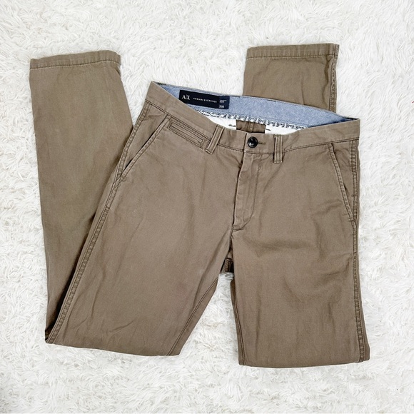 A/X Armani Exchange Other - A/X Armani Exchange Straight Leg Brown Olive Chino Pants 31x32